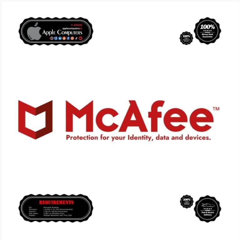 McAfee Antivirus iSecurity Live Safe Total Protection 1 Large